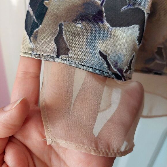 Vera Wang Floral Petite Silky Camisole Tank Top Sleeveless Blouse Sz PXS - Picture 5 of 10